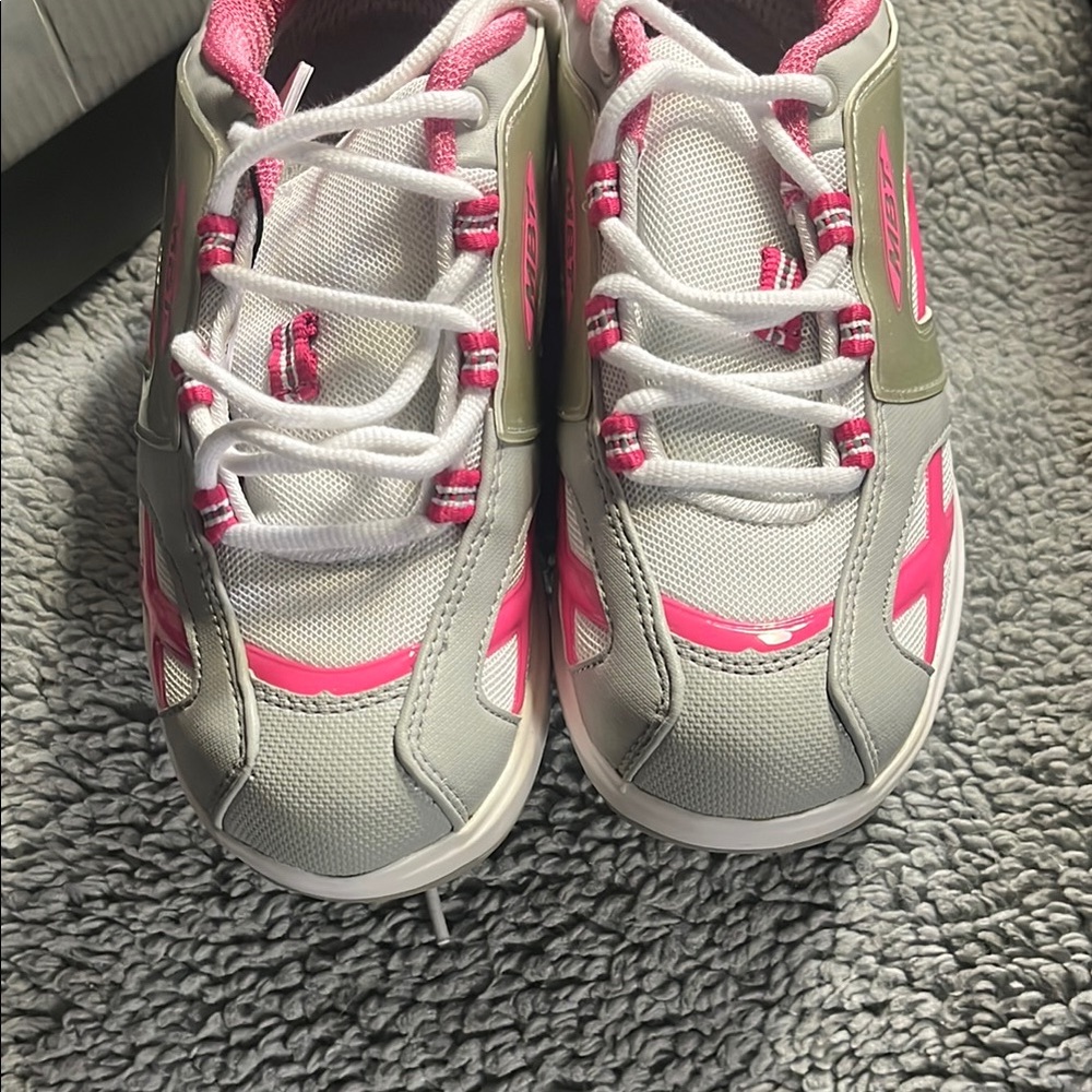 MBT Pink and White Sneakers with Chunky Sole